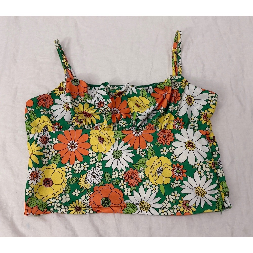 Altar'd State Flower Power Crop Top size Medium 70s Retro Costume Look